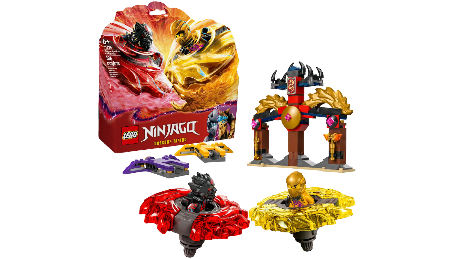 Lego Τουβλάκια Dragon Spinjitzu Battle Pack για 6+ Ετών 186τμχ 71826