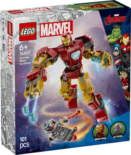 Lego Marvel Iron Man Mech vs. Ultron για 6+ Ετών 101τμχ