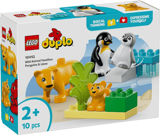 LEGO Duplo Wild Animal Families: Penguins & Lions για 2+ Ετών 10τμχ