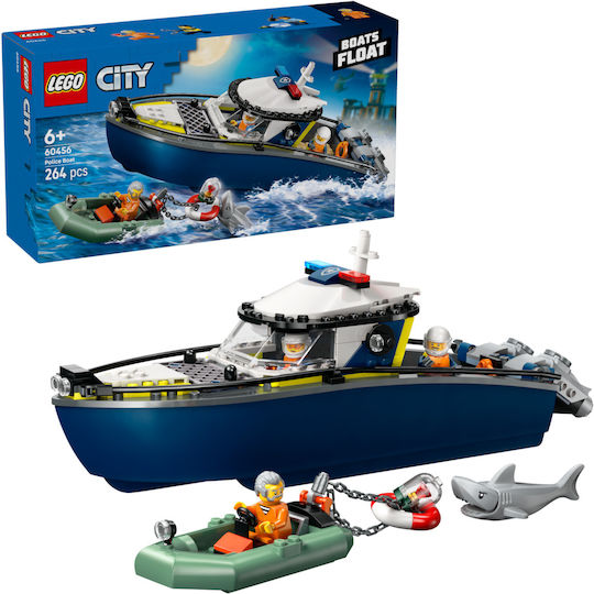 LEGO City Police Boat Chase για 6+ Ετών 264τμχ 60456